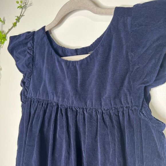 Hatch Reece Maternity Navy Blue Corduroy Ruffle Sleeves Tank Top - Picture 4 of 8